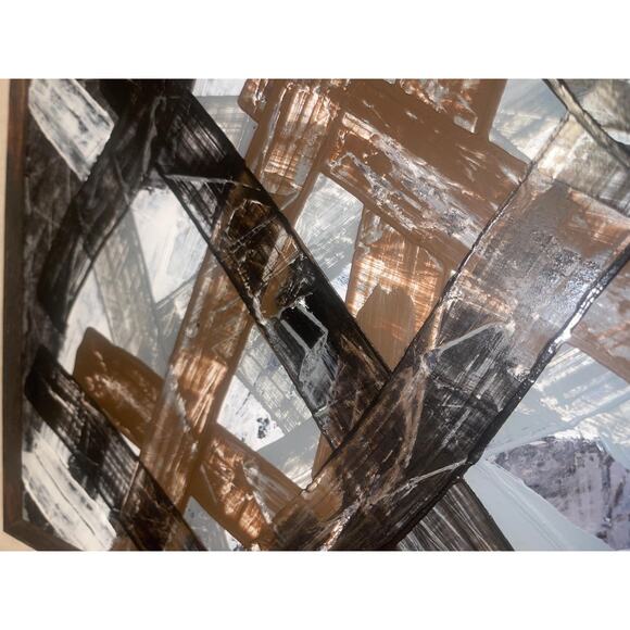 M. CHAVEZ Abstract Oil Painting Orig Latin Street Art - Picture 4 of 9